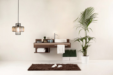 wood design bathroom and interior design. decorative objects for the home, office, hotel