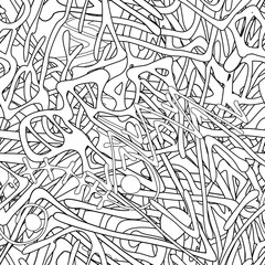 Seamless abstract texture. Black and white repeating background