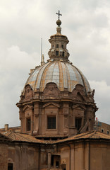 Fototapeta na wymiar Rome Dome of Rome Historical Architecture Close-Up, Italy 
