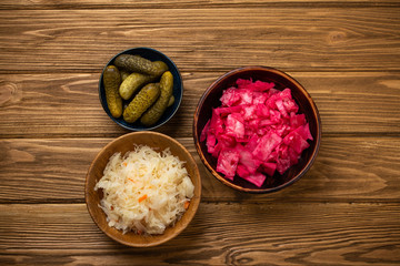 Assorted fermented vegetables