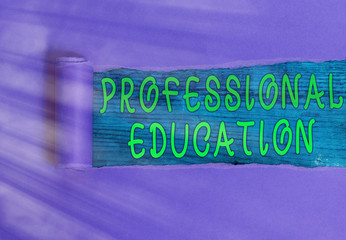 Writing note showing Professional Education. Business concept for Continuing Education Units...