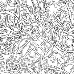 Obraz premium Seamless abstract texture. Black and white repeating background