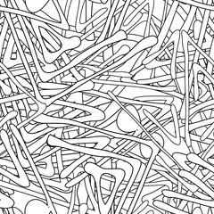 Seamless abstract texture. Black and white repeating background