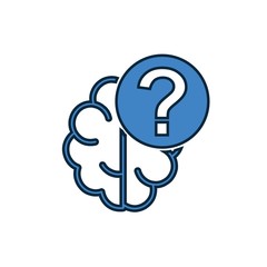 confused brain icon vector illustration design