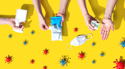 Prevent virus and germs - healthcare and hygiene concept