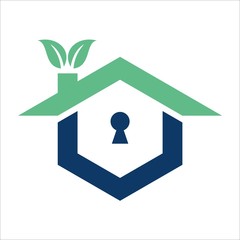 Home Security logo vector illustration
