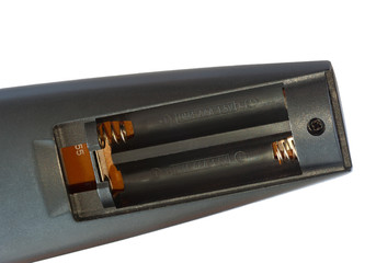 Empty battery slot in the remote control. 