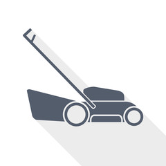 Lawn mower flat design vector illustration