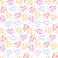 Botanical Seamless Pattern.  Vector stock illustration eps 10.