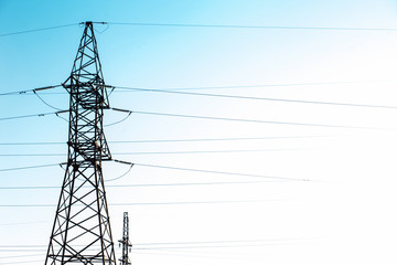 Electro supports. Technical work at the power plant.