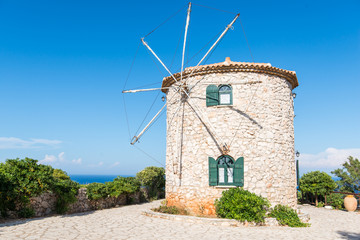 Fototapeta na wymiar windmill on the island