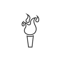 torch fire icon vector illustration design