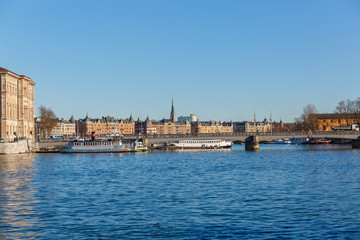 Fototapeta na wymiar Stockholm, view of the waterfront