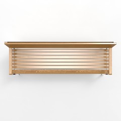 3d image park bench classic metall and wood