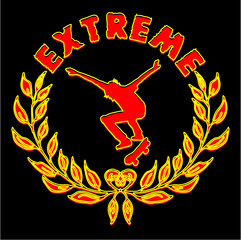 College street sport skateboarding vector art