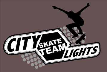 College street sport skateboarding vector art