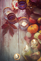 Autumn concept of traditional food. Thanksgiving Day