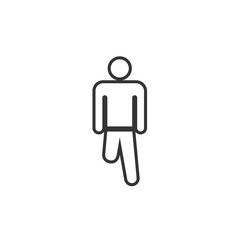 disabled leg icon vector illustration design
