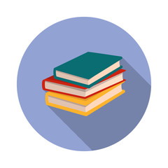 books flat long shadow icon. Simple color vector of Book illustration icons for ui and ux, website or mobile application