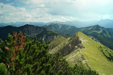 Follow the trail in beautiful Bavarian mountains
