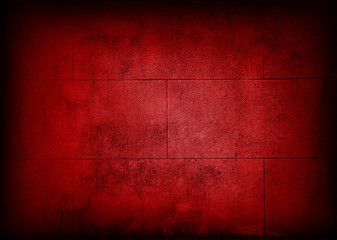 Red textured block wall background