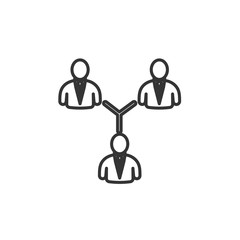 business network icon vector illustration design