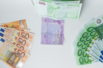 different euro cashin background