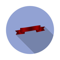 ribbons, red, sash long shadow icon. Simple color vector of Ribbons icons for ui and ux, website or mobile application