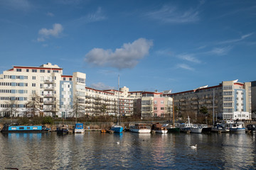 Apartment blocks at Bristol harbourside
