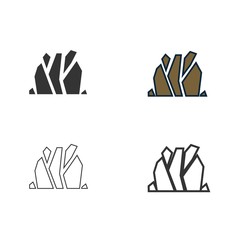 rocks icon vector illustration design