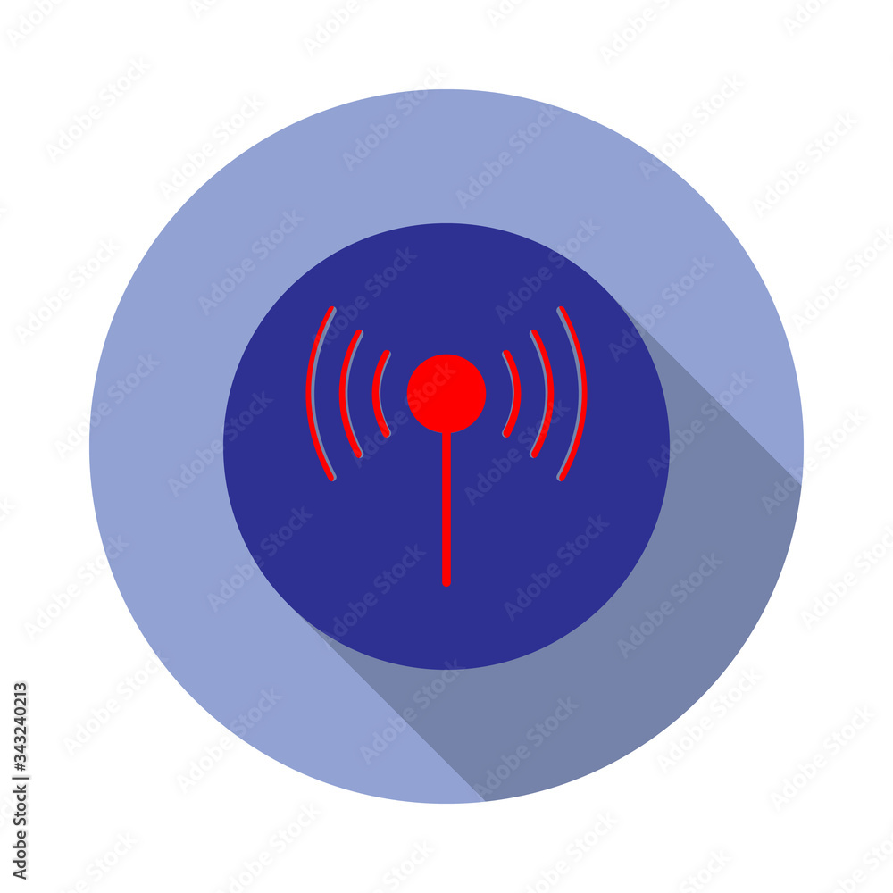Aufkleber colored access point long shadow icon. simple color vector of web icons for ui and ux, website or mo