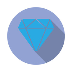 colored diamond long shadow icon. Simple color vector of web icons for ui and ux, website or mobile application