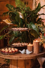 candy and decoration wedding retro boho