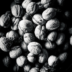 Monochrome walnuts with side light