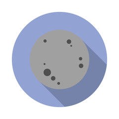 moon colored long shadow icon. Simple color vector of space icons for ui and ux, website or mobile application