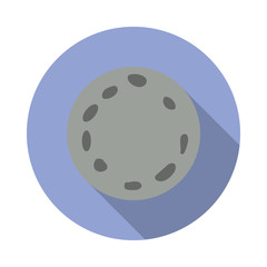 moon colored long shadow icon. Simple color vector of space icons for ui and ux, website or mobile application