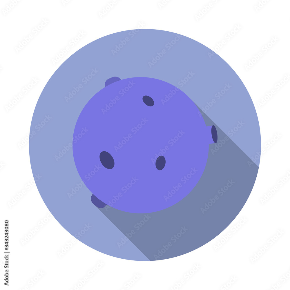 Poster planet colored long shadow icon. simple color vector of space icons for ui and ux, website or mobile