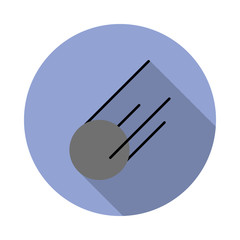 comet colored long shadow icon. Simple color vector of space icons for ui and ux, website or mobile application