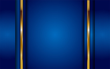 Luxurious dark blue background with a combination of line gold