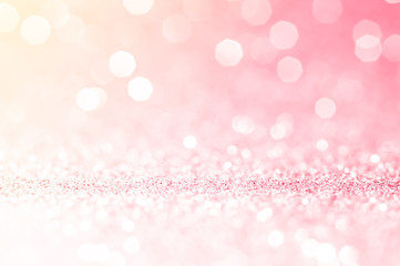 Pink gold, pink bokeh,circle abstract light background,Pink Gold shining lights,sparkling...