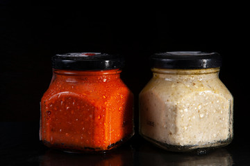 vegetarian vegan spread in glass lifestyle