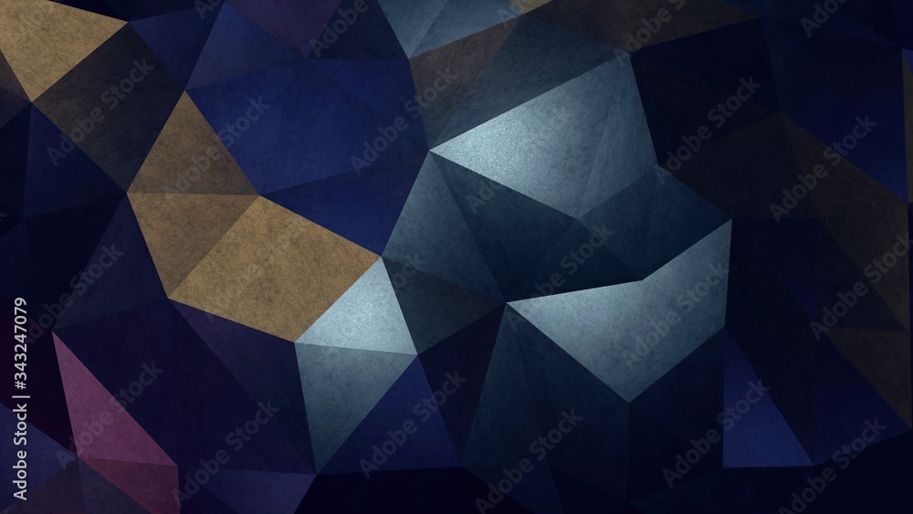 Poster abstract dark minimalist geometric background - 3d rendering