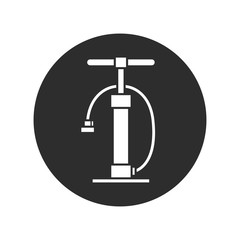 bicycle pump line icon, vector illustration