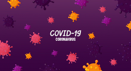 Coronavirus COVID-19 stop pandemic 2020 banner.