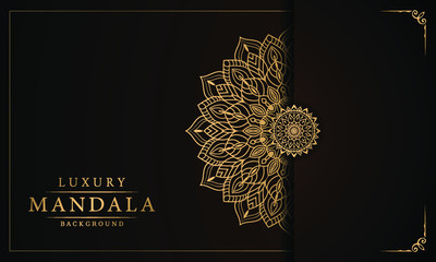 
Luxury Mandala Islamic Background with
Arabesque Pattern, Ornamental Background . Wedding card, Cover. 