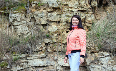 Athletic woman on a walk