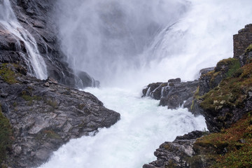 waterfall in norway europe 