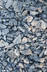Gray decorative stones of a garden 