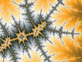 Golden fractal texture, digital artwork for creative graphic design