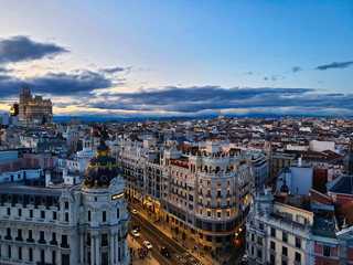 Obraz premium Sky Lounge View in Madrid Saw Madrid scenery for a long time